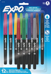 MARKER EXPO WET ERASE FINE ASST SET OF 12