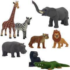 WILD ANIMALS PLAYSET - SET OF 8