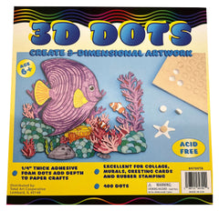 FOAM 3D-DOTS 1/4IN THICK 1/2IN DIAMETER PK OF 400