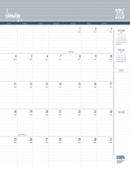 PLANNER CALENDAR 24 MONTH 8.5X11 IN BLACK 25-26