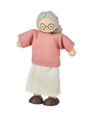 WOOD DOLL GRANDMOTHER - FAIR SKIN TONE