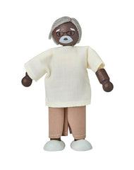 WOOD DOLL GRANDFATHER - DARK SKIN TONE