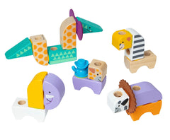 BLOCKABLES SAFARI ANIMALS - SET OF 34