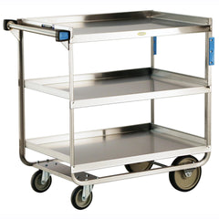 UTILITY CART - LAKESIDE STAINLESS STEEL 3 SHELF HEAVY DUTY UTILITY CART 21 X 33 X 37-1/8