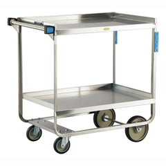 UTILITY CART - LAKESIDE STAINLESS STEEL 2 SHELF HEAVY DUTY UTILITY CART 21 X 33 X 37-1/8