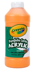 PAINT ACRYLIC CRAYOLA PORTFOLIO BRILLIANT ORANGE PINT