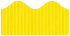 PAC BORDETTE CORRUGATED DECORATIVE BORDER ROLL 57MMX15M CANARY 6PCS -Min Qty 6