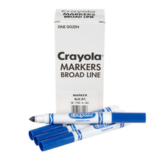 MARKERS CRAYOLA ORIGINAL BROAD LINE BLUE REFILL PACK OF 12