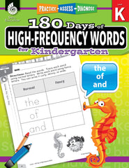 DS WORKBOOK 180 DAYS OF HIGH FREQUENCY WORD PHRASES FOR KINDERGARTEN
