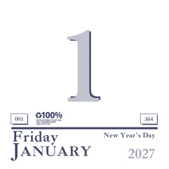 CALENDAR WALL REFILL TODAY 12 MONTH 6.5X9 IN JAN-DEC 2027
