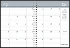 CALENDAR SPIRAL 24 MONTH 8.5X11 IN BLACK JULY26-JUNE27