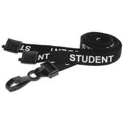 Printed Student Lanyards Blk Pk25