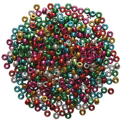 Pony Beads 125G/Pk500 Metallic