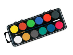 PAINT WATERCOLOR RICHESON 12-COLOR OPAQUE W/ BRUSH