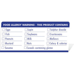Allergen Warning Tent Notice Checkl