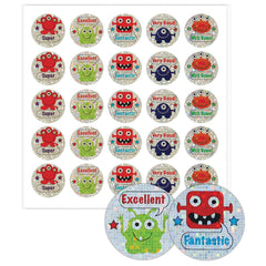 Sparkly Stickers Monster Pk 100