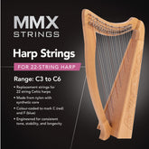 MMX harp string set - 22 strings