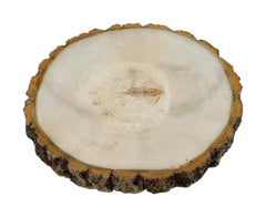 WOOD SLAB ASPEN CROSS-CUT W/BARK