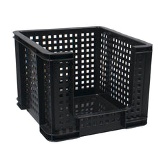 35L Stackable Open Front Crate Blk