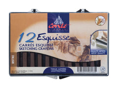 CRAYONS CONTE BISTRE SEPIA PACK OF 12