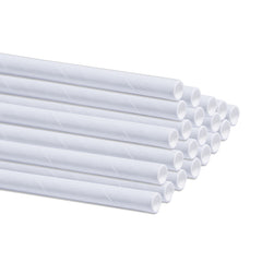 Paper Straws White Pk250 200X6Mm
