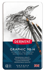 PENCILS DRAWING DERWENT GRAPHIC SKETCHING SET OF 12