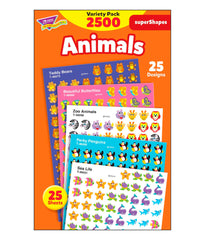 STICKERS INCENTIVE 13/32 ANIMAL ASSORTMENT PACK OF 2500