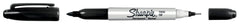 MARKER TWIN TIP BLACK PACK OF 12