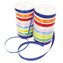 Satin Ribbon 7.5M 3-9Mm Assted Pk16