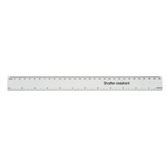 Ruler Sresist Cm/In White 30Cmpk100