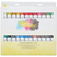 Artiste Acrylic Paint Astd 12Ml Pk24
