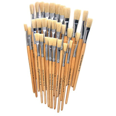 Paint Brushes Hog Short Flat Pk30