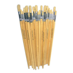 Paint Brushes Hog Long Round Pk60