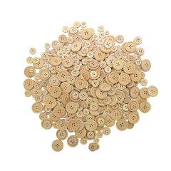 Buttons Wooden Natural Pk440
