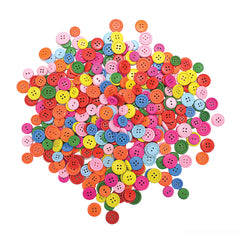 Buttons Wooden Coloured Pk360