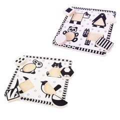 Black And White Puzzle Set Of 2