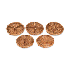 Set Of 5 Wicker Sorting Baskets