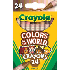 World Colours Wax Crayons Pk24