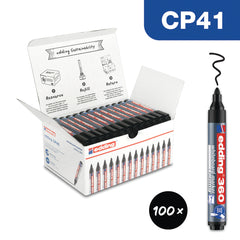 Drywipe Marker 360 Bullet Blk Pk100