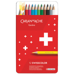 Colour Pencil Swisscolor Tin Of 12
