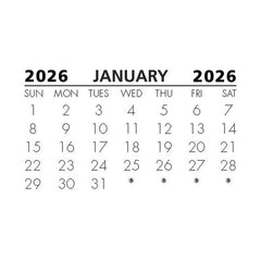 Calendar Tabs 2026 75x45mm Monthly Tear Off With Cover Pack25