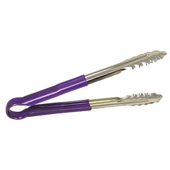 All Purpose Tongs Stainless Steel Purple Handle 30cm