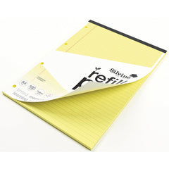 A4 Silvine Tinted Refill Pad SEN Pack of 6 - Yellow
