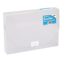 40mm Boxfile With Clip Closure - Clear