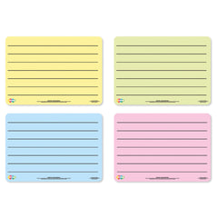 Tinted Plain/Lined Flexible A4 Boards Pack of 4 Colours