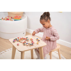 Wooden Lacing Jewels Set of 36