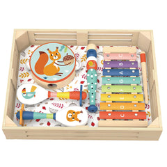Forest Animals Wooden Musical Instrument 7 Piece Set