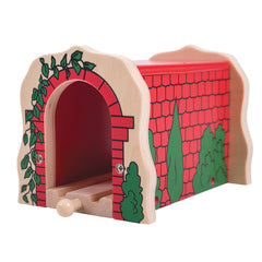 Wooden Red Brick Tunnel Train Accessory Each