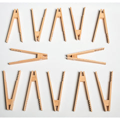 Wooden Tweezers Set of 12