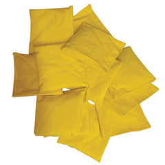 Square Cotton Bean Bags 100x100mm Pack of 12 - Yellow
